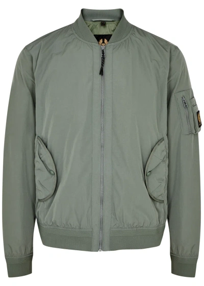 Belstaff Quest Shell Bomber Jacket In Green