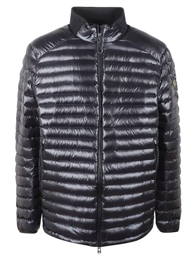 BELSTAFF QUILTED BLACK POLYAMIDE CASUAL JACKET