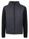 Belstaff Quilted Front And Knitted Back Jacket In Black