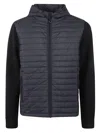 Belstaff Quilted Front And Knitted Back Jacket In Blue
