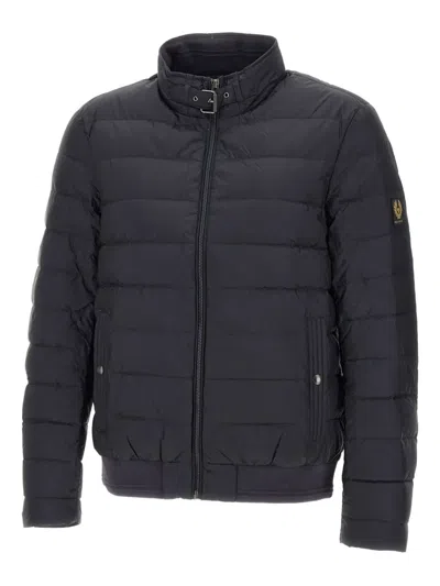 Belstaff Quilted Zip-front Jacket In Blue