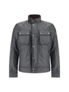 Belstaff Racemaster Waxed Cotton Blend Jacket In Gray