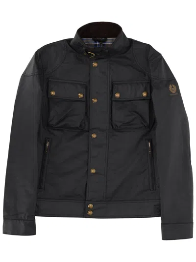 Belstaff Daiwa Pier 39 Silver Nylon Polyester Jacket In Black