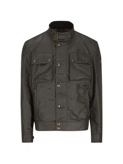 Belstaff Racemaster Chest-pocket Military Jacket In Gray