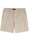 Belstaff Rally Cotton Shorts In Light Brown