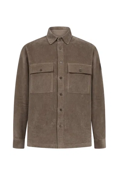 Belstaff Ravine Corduroy Overshirt In Green