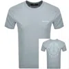Belstaff Relaxed Fit Border T Shirt Quarry Blue In Blue
