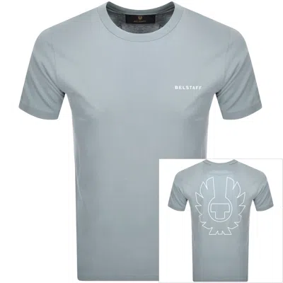 Belstaff Relaxed Fit Border T Shirt Quarry Blue