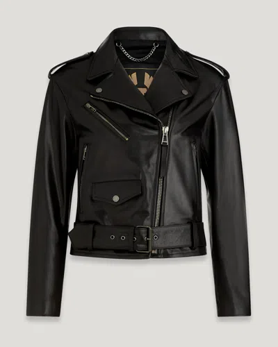 Belstaff Renegade Jacke Für Damen Satin Finish Leather In Black