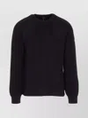 Belstaff Ribbed Crewneck Long Sleeve Sweater In Black