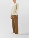 Belstaff Ribbed Long Sleeve Crew Neck Sweater In Neutral