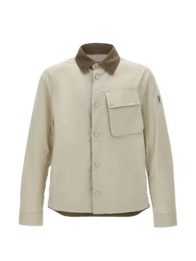 Belstaff Ground Corduroy-collar Cotton Jacket In White
