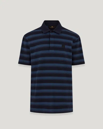 Belstaff River Polo In Insignia Blue / Dark Ink