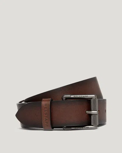 Belstaff Roller Buckle Belt Calf Leather In Brown