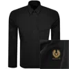 Belstaff Scale Long Sleeved Shirt Black In Black