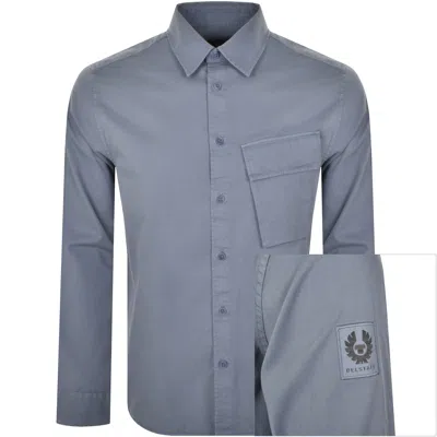 Belstaff Scale Long Sleeved Shirt Blue