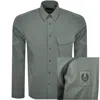 Belstaff Scale Long Sleeved Shirt Green In Green