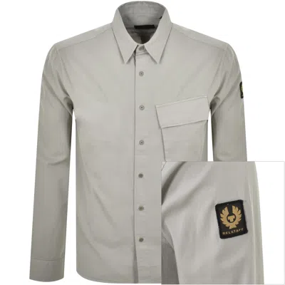 Belstaff Scale Long Sleeved Shirt Grey In Neutral