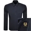 Belstaff Mens Tourer Overshirt In Black Mens Clothing In Navy