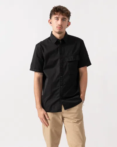 Belstaff Scale Mens Short Sleeve Shirt In Black