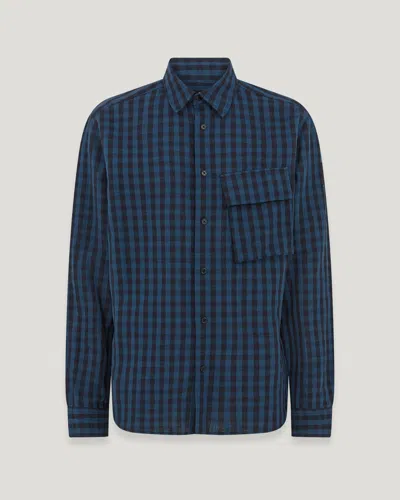 Belstaff Scale Shirt In Insignia Blue / Dark Ink