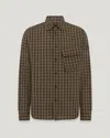 Belstaff Scale Shirt In Surplus Green / Washed Black