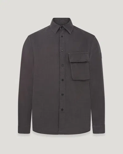 Belstaff Scale Shirt In Washed Black
