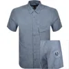 Belstaff Scale Short Sleeved Shirt Blue In Blue