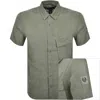 Belstaff Scale Short Sleeved Shirt Green In Green