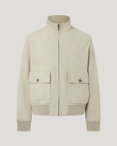 Belstaff Seaway Jacket Flyweight Suede In Sand