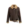 Belstaff Men Shearling Jacket In Brown