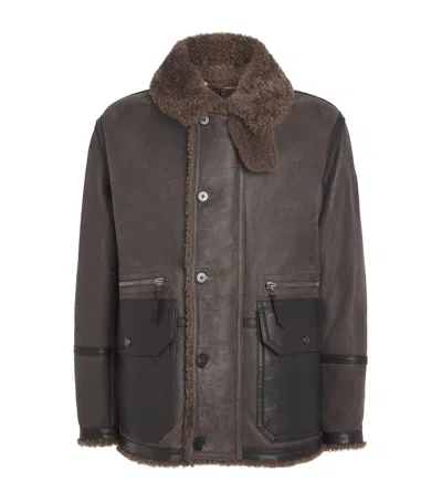 Belstaff Shearling Snowfield Jacket In Brown
