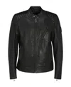 Belstaff Lambskin V Racer Jacket In Black