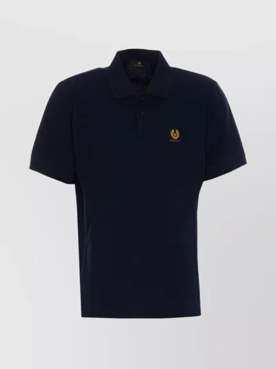 Belstaff Shirt With Regular Collar And Short Sleeves In Black