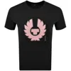 Belstaff Short Sleeve Bitmap Logo T Shirt Black In Black