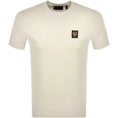 Belstaff Short Sleeve Logo T Shirt Beige