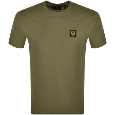 Belstaff Short Sleeve Logo T Shirt Brown