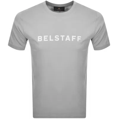 Belstaff Short Sleeve Logo T Shirt Cement Grey In Gray