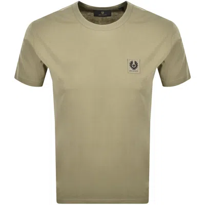 Belstaff Short Sleeve Logo T Shirt Fatigue Green