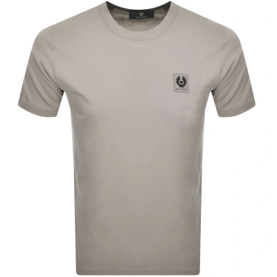 Belstaff Short Sleeve Logo T Shirt Grey In Black