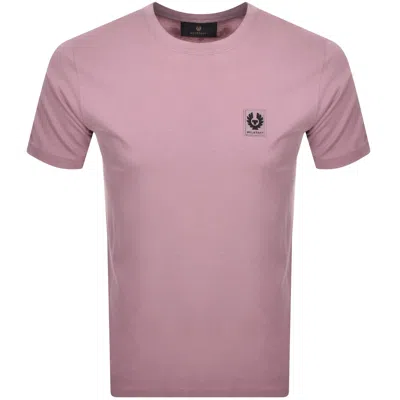 Belstaff Short Sleeve Logo T Shirt Pink