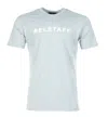 Belstaff Short Sleeve Logo T Shirt Quarry Blue In Blue