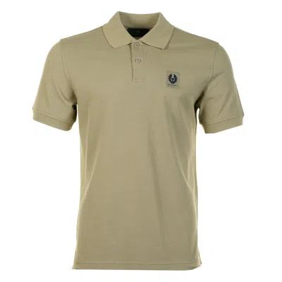 Belstaff Short Sleeve Polo Shirt Fatigue Green In Brown