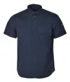 Belstaff Mens Scale Short Sleeve Shirt In Navy In Dark Blue