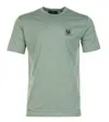 Belstaff Short Sleeve Logo T Shirt Sage Green In Green
