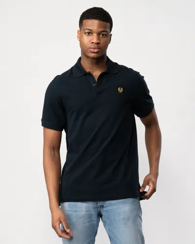 Belstaff Short Sleeved Mens Polo In Black