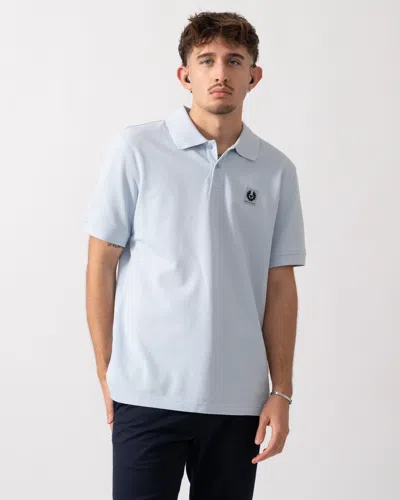 Belstaff Short Sleeved Mens Polo In Blue