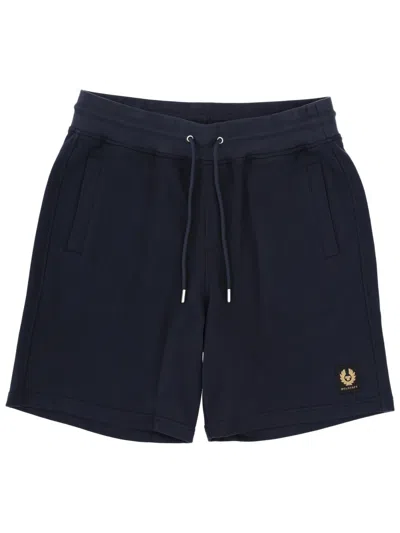 Belstaff Shorts With Logo In Black