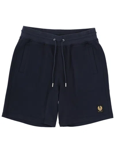 Belstaff Shorts With Logo In Blue