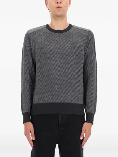 BELSTAFF SHOULDER-PANEL PATTERNED SWEATER